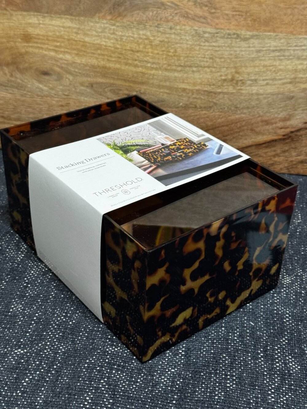 Threshold™ Multi-Function Stacking Drawers Beauty Organizer, Animal Print - Picture 7 of 16